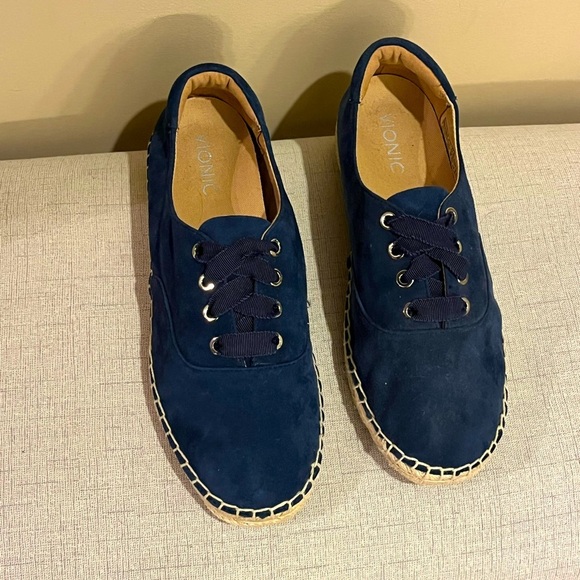 Vionic Blue Suede Sneakers. Style: Sandy, size 8.5 - Picture 1 of 7
